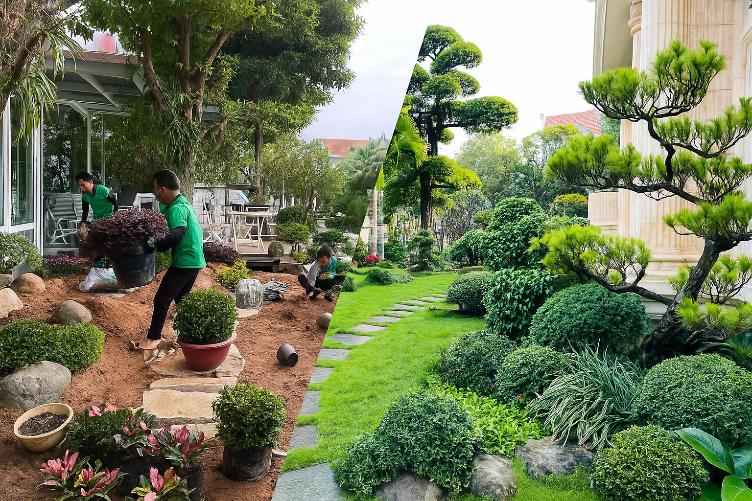 Cải Tạo Sân Vườn Biệt Thự - Không Gian Sống Mới Tại Vinhomes Riverside