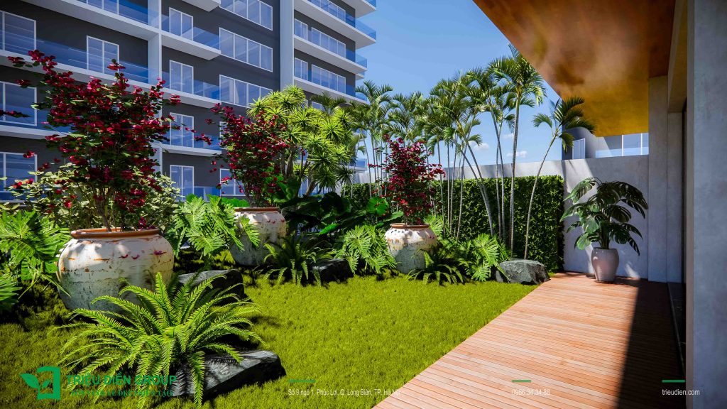 Mẫu Thiết Kế Sân Vườn Theo Phong Cách Nhật 120m² Tại Ecopark 8 Thiết kế thi công sân vườn trọn gói tại hà nội