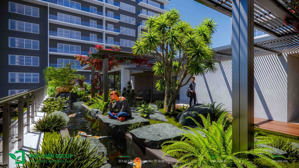 Mẫu Thiết Kế Sân Vườn Theo Phong Cách Nhật 120m² Tại Ecopark 6 Thiết kế thi công sân vườn trọn gói tại hà nội