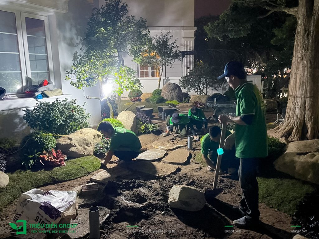Cải Tạo Sân Vườn Biệt Thự - Không Gian Sống Mới Tại Vinhomes Riverside 7 Thiết kế thi công sân vườn trọn gói tại hà nội