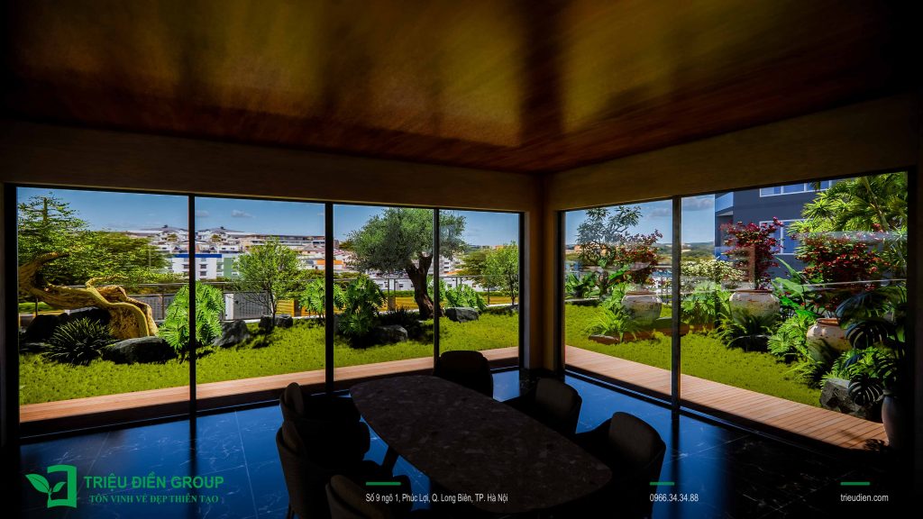 Mẫu Thiết Kế Sân Vườn Theo Phong Cách Nhật 120m² Tại Ecopark 7 Thiết kế thi công sân vườn trọn gói tại hà nội
