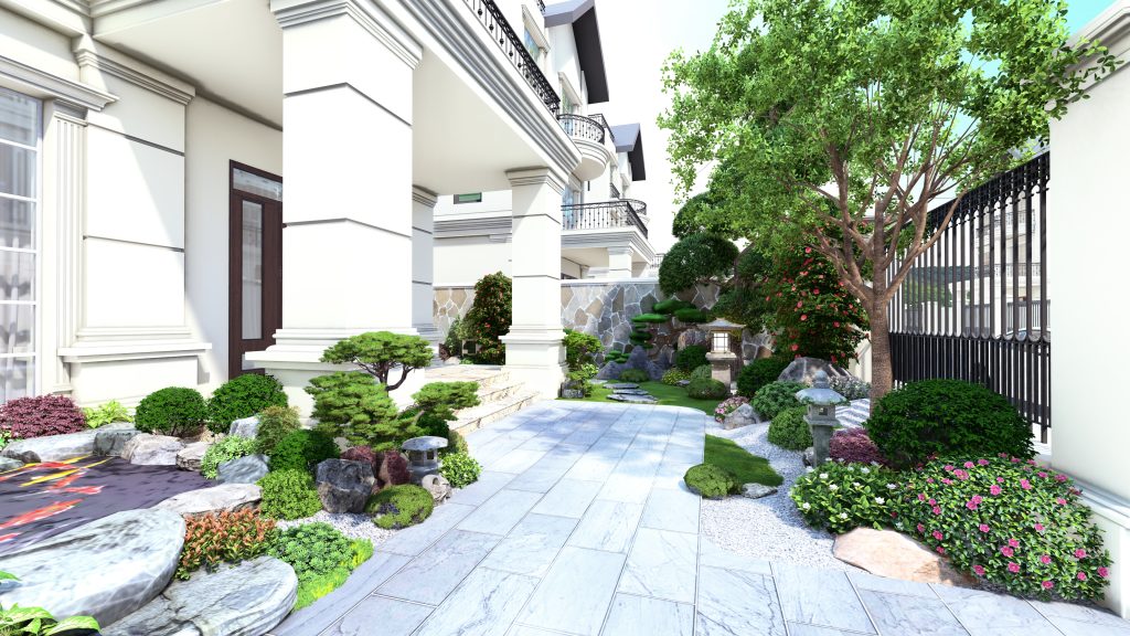 10 Mẫu Thiết Kế Thi Công Sân Vườn Biệt Thự Vinhomes 32 Thiết kế thi công sân vườn trọn gói tại hà nội