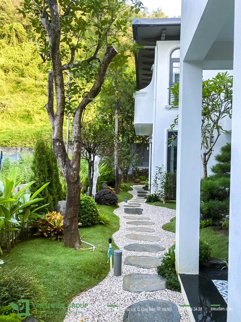 Mẫu cải tạo sân vườn biệt thự đơn lập tại Xanh Villas – Thạch Thất, Hà Nội 3 Thiết kế thi công sân vườn trọn gói tại hà nội