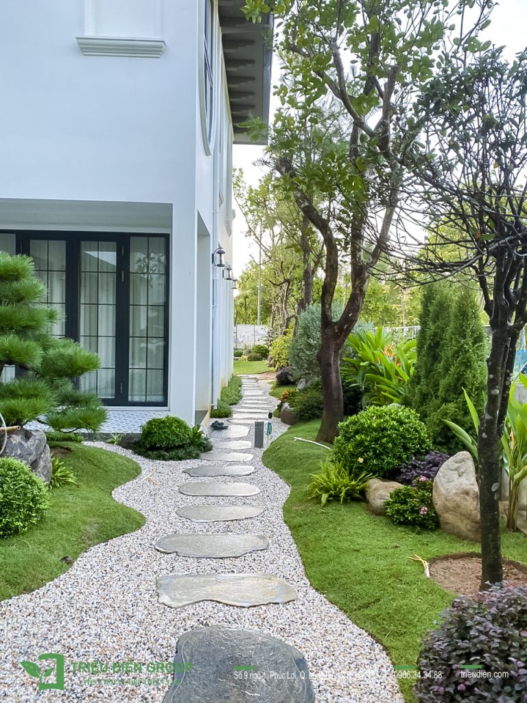 Mẫu cải tạo sân vườn biệt thự đơn lập tại Xanh Villas – Thạch Thất, Hà Nội 4 Thiết kế thi công sân vườn trọn gói tại hà nội