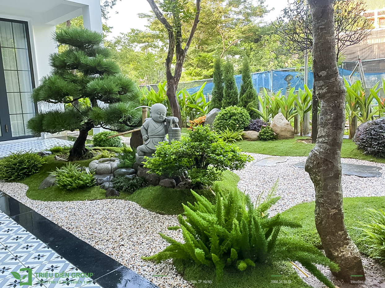 Mẫu cải tạo sân vườn biệt thự đơn lập tại Xanh Villas – Thạch Thất, Hà Nội 2 Thiết kế thi công sân vườn trọn gói tại hà nội