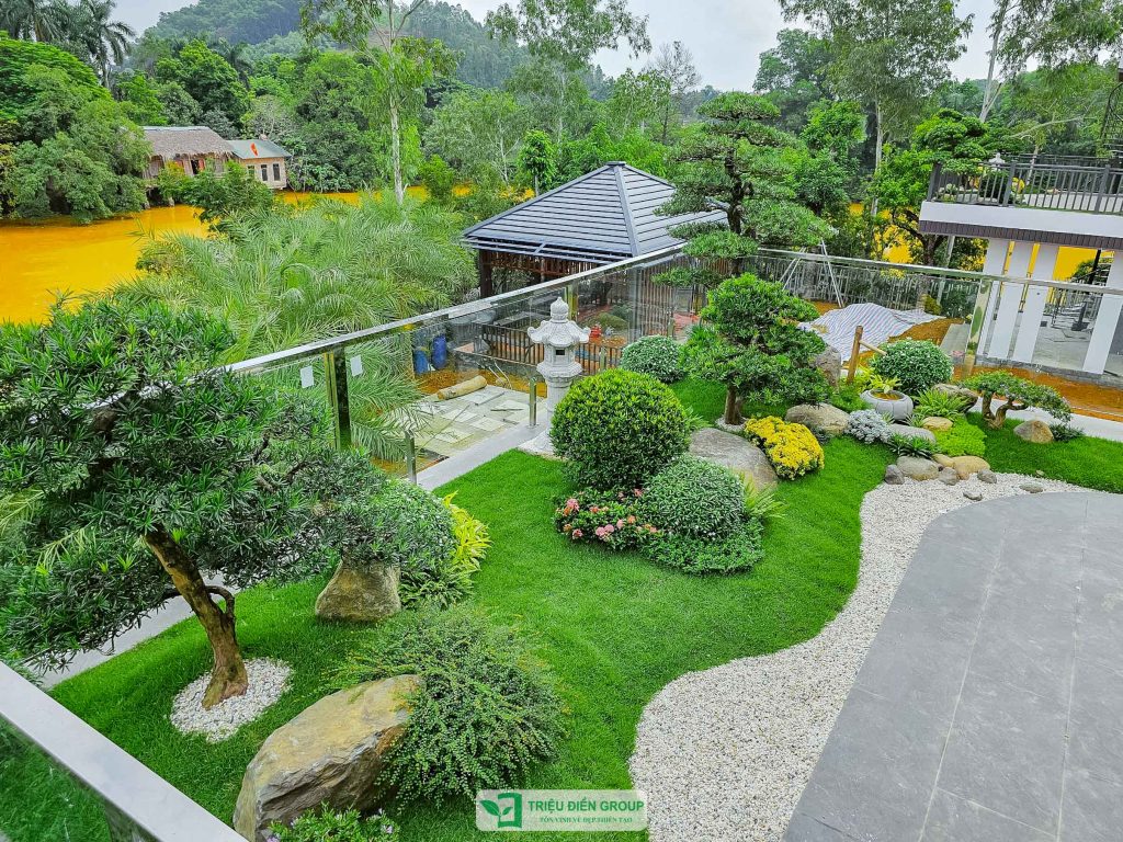 Mẫu cải tạo sân vườn biệt thự đơn lập tại Xanh Villas – Thạch Thất, Hà Nội 9 Thiết kế thi công sân vườn trọn gói tại hà nội