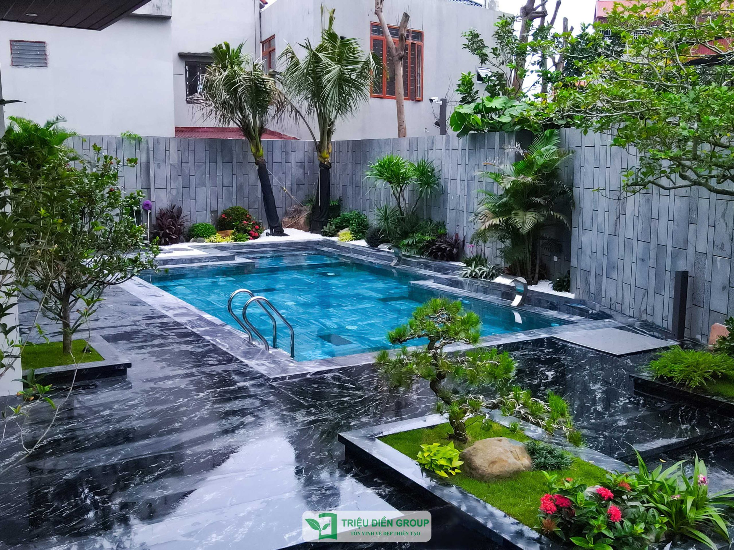 Sân vườn biệt thự tại Bắc Giang – Sự hòa quyện giữa thiết kế hiện đại, bể bơi và hồ cá Koi phong thủy 8 Image 8