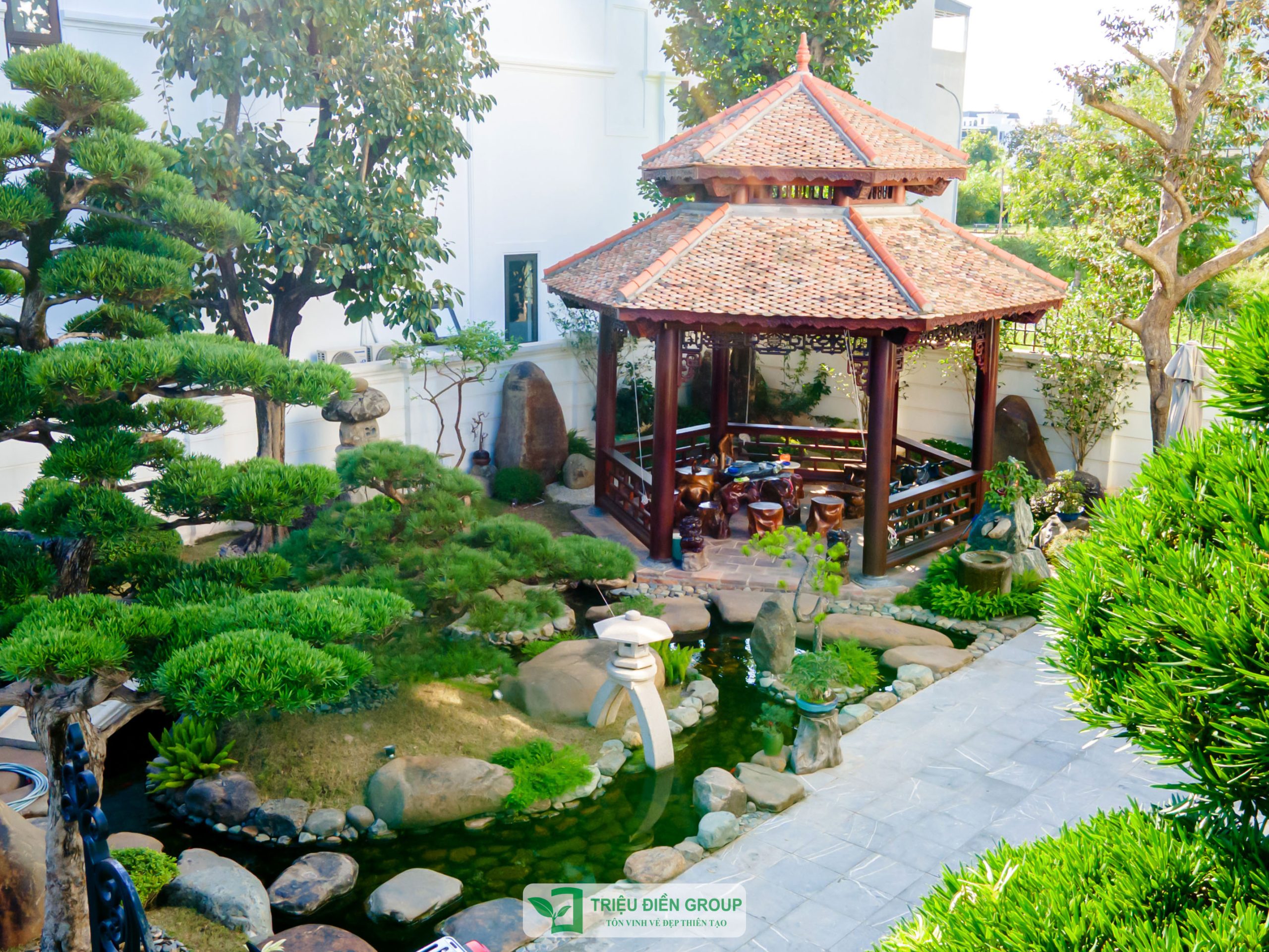 Thiết kế sân vườn biệt thự tại Bắc Giang – Không gian sân vườn cao cấp cho phong cách sống thượng lưu