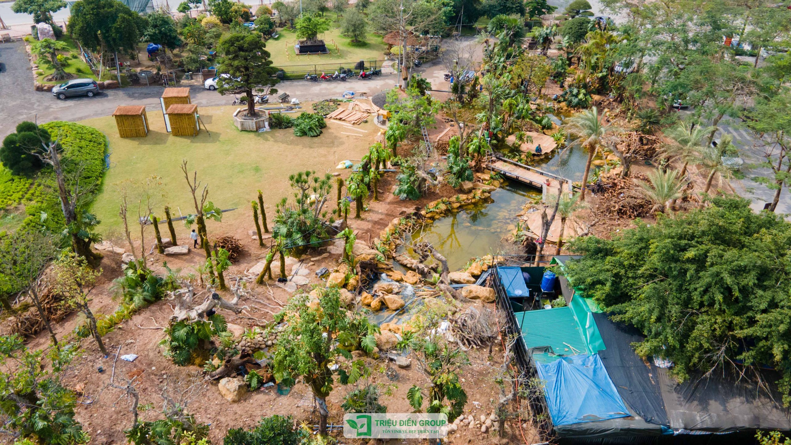 Sân vườn nhiệt đới Triệu Điền – Khu rừng thu nhỏ đang dần thành hình giữa không gian sống