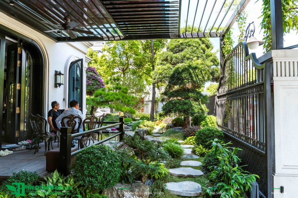 50+ Mẫu sân vườn biệt thự đẹp tại Vinhomes Ocean Park – Xu hướng cảnh quan cao cấp 2026 9 Thiết kế thi công sân vườn trọn gói tại hà nội