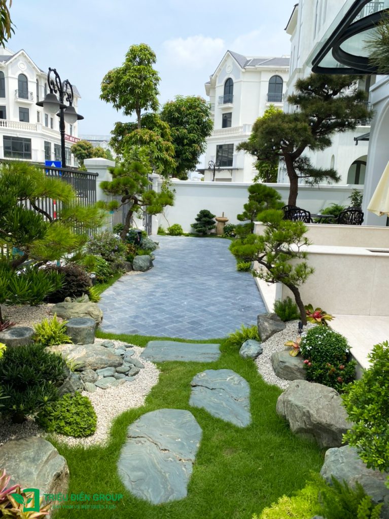 50+ Mẫu sân vườn biệt thự đẹp tại Vinhomes Ocean Park – Xu hướng cảnh quan cao cấp 2026 19 Thiết kế thi công sân vườn trọn gói tại hà nội