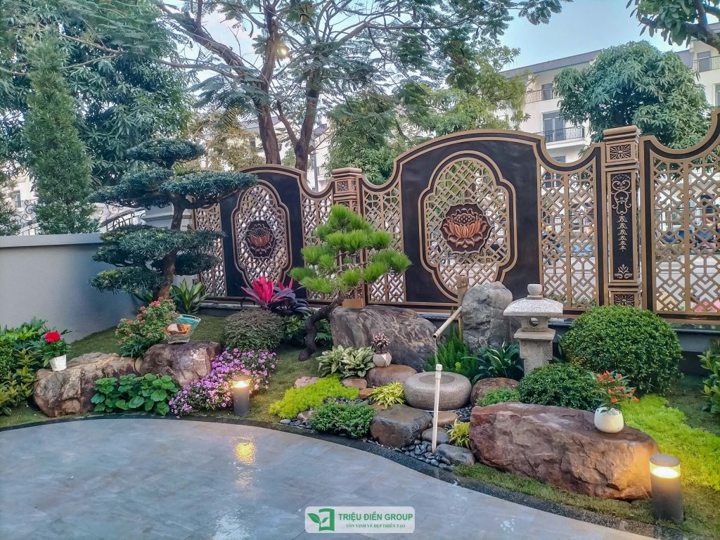 Tiểu cảnh sân vườn trước nhà đẹp – Giải pháp tạo điểm nhấn cho không gian sống 5 Thiết kế thi công sân vườn trọn gói tại hà nội