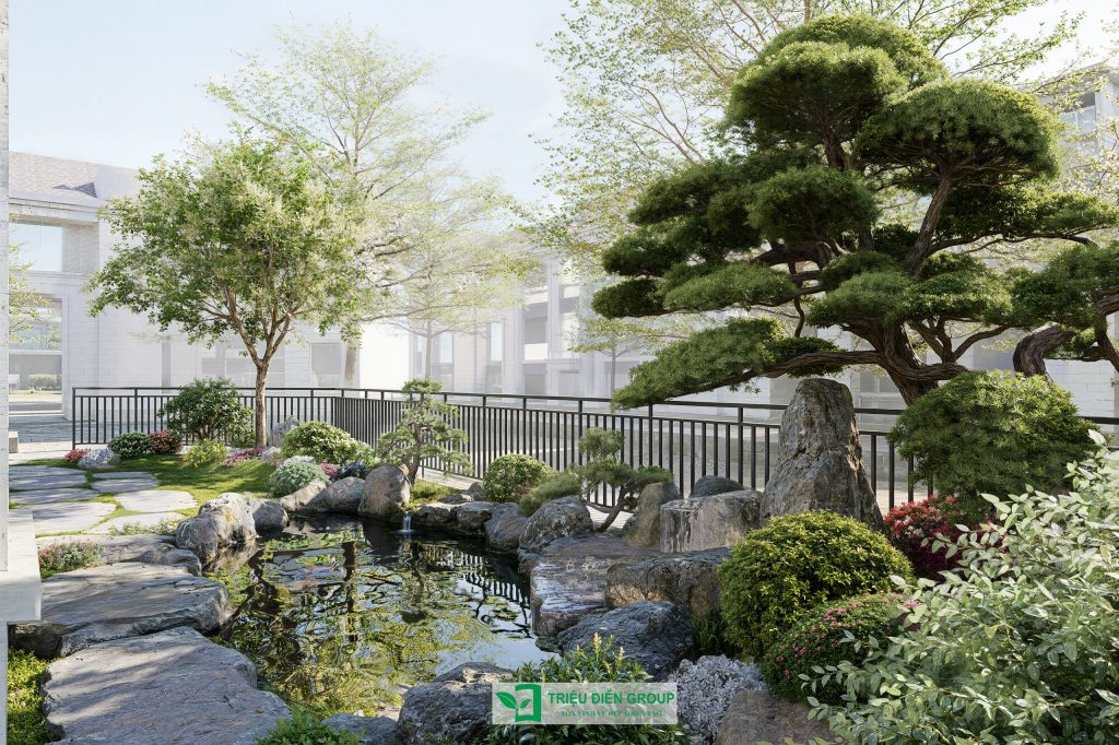 Mẫu sân vườn đẹp 2026 – Xu hướng thiết kế được ưa chuộng hiện nay 2 Thiết kế thi công sân vườn trọn gói tại hà nội